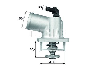 MAHLE Thermostat, Kühlmittel (TI 54 92D)