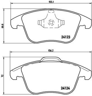 BREMBO Bremsbelagsatz, Scheibenbremse (P 24 076X)