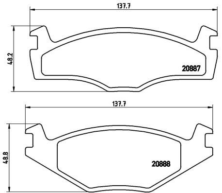 BREMBO Bremsbelagsatz, Scheibenbremse (P 85 005)