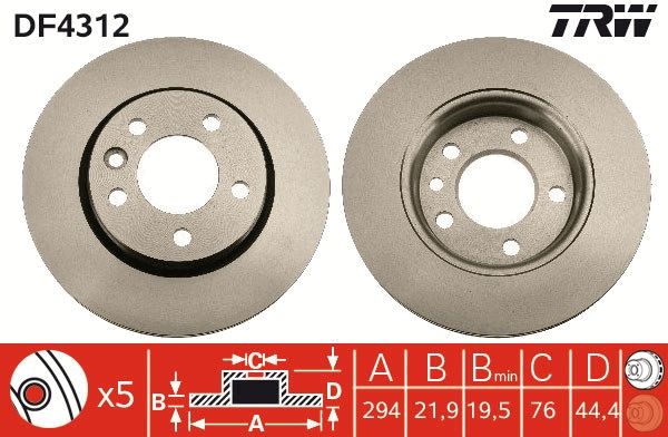 TRW Bremsscheibe (DF4312)