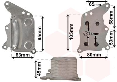 VAN WEZEL Ölkühler, Motoröl (06013729) Thumbnail