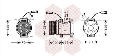 VAN WEZEL Kompressor, Klimaanlage (0200K168)