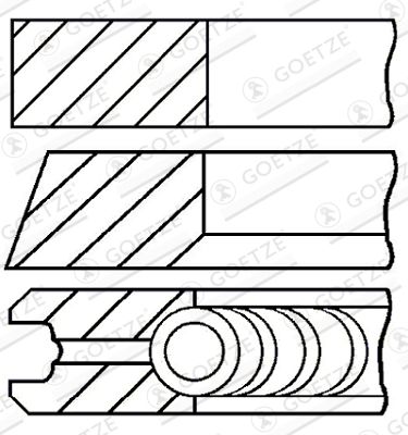 GOETZE ENGINE Kolbenringsatz (08-432300-00)