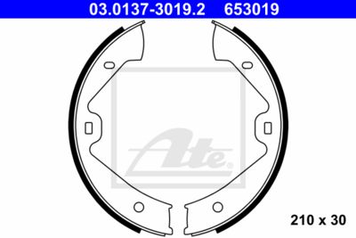 ATE Bremsbackensatz, Feststellbremse (03.0137-3019.2) Thumbnail