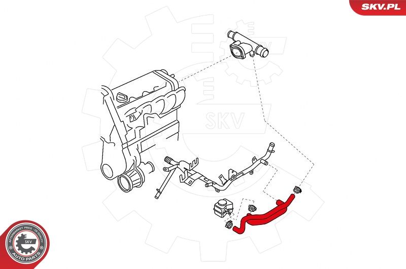 ESEN SKV Schlauch, Wärmetauscher (Heizung) (43SKV812)