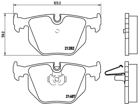 BREMBO Bremsbelagsatz, Scheibenbremse (P 06 020)