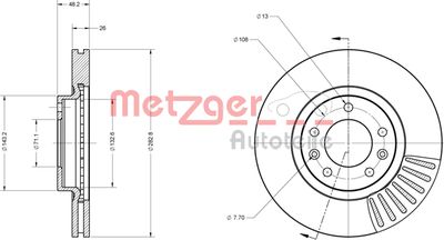 METZGER Bremsscheibe (6110230)