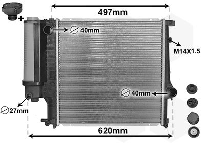 VAN WEZEL Kühler, Motorkühlung (06002124) Thumbnail