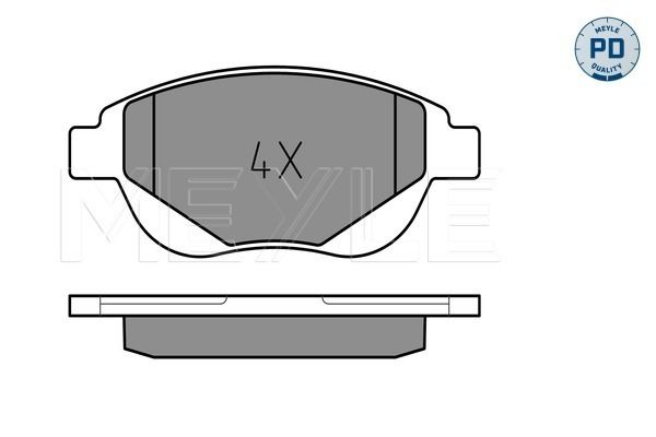 MEYLE Bremsbelagsatz, Scheibenbremse (025 250 9419/PD)
