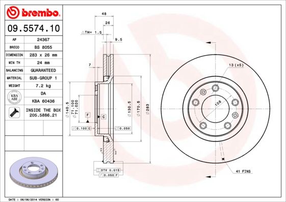 BREMBO Bremsscheibe (09.5574.10)