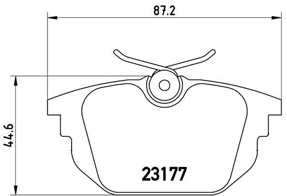 BREMBO Bremsbelagsatz, Scheibenbremse (P 23 026)