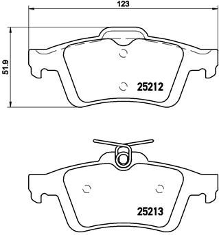 BREMBO Bremsbelagsatz, Scheibenbremse (P 24 148)