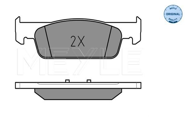MEYLE Bremsbelagsatz, Scheibenbremse (025 257 0217)