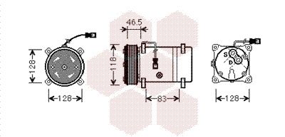 VAN WEZEL Kompressor, Klimaanlage (0900K158)