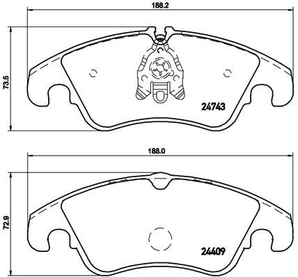 BREMBO Bremsbelagsatz, Scheibenbremse (P 85 098)