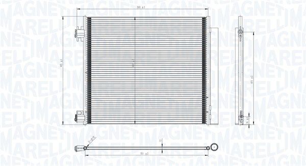 MAGNETI MARELLI Kondensator, Klimaanlage (350203832000)