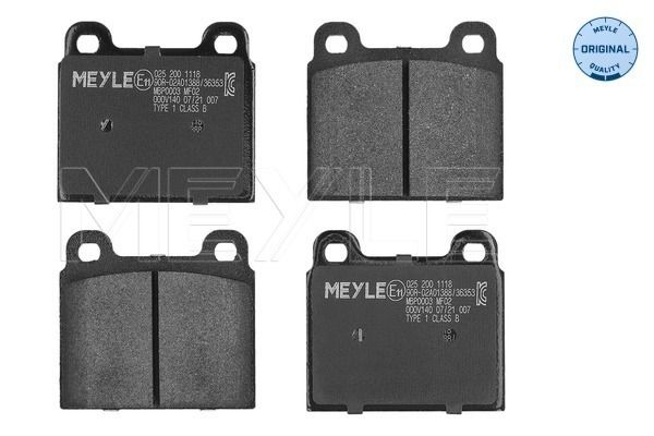 MEYLE Bremsbelagsatz, Scheibenbremse (025 200 1118)