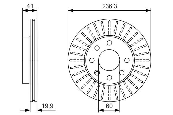 BOSCH Bremsscheibe (0 986 479 S98)