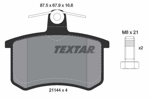 TEXTAR Bremsbelagsatz, Scheibenbremse (2114401)