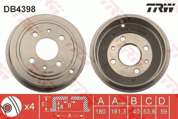 TRW Bremstrommel (DB4398)