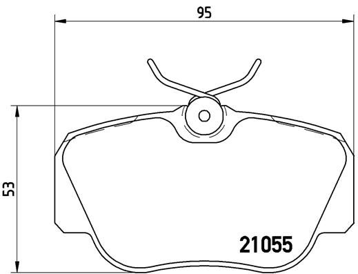 BREMBO Bremsbelagsatz, Scheibenbremse (P 50 011)