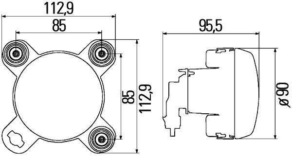 HELLA Hauptscheinwerfer (1K0 247 043-011)