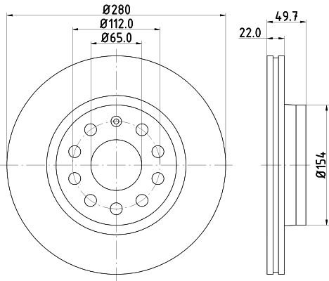 HELLA Bremsscheibe (8DD 355 109-561)