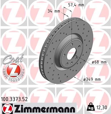 ZIMMERMANN Bremsscheibe (100.3373.52)