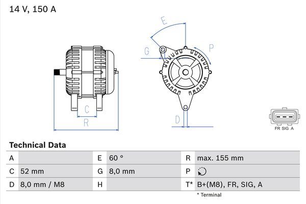 BOSCH Generator (0 986 081 140)