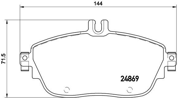 BREMBO Bremsbelagsatz, Scheibenbremse (P 50 093)