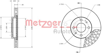 METZGER Bremsscheibe (6110216)