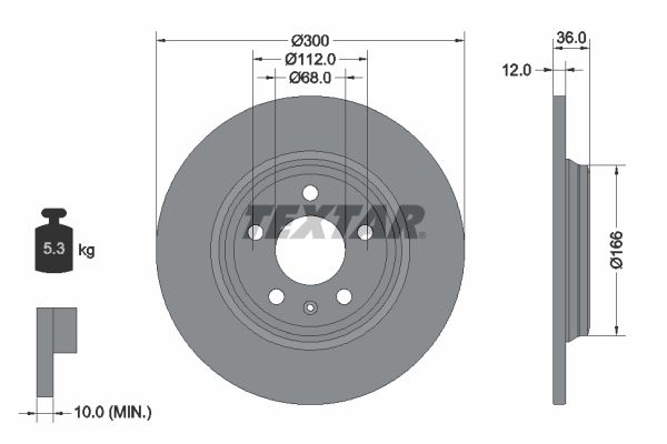 TEXTAR Bremsscheibe (92282803)