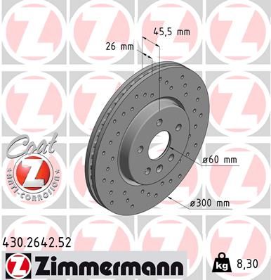 ZIMMERMANN Bremsscheibe (430.2642.52)