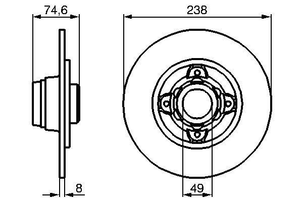 BOSCH Bremsscheibe (0 986 478 557)