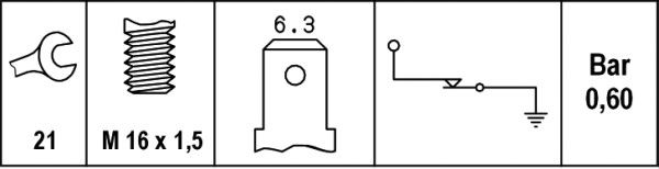 HELLA Öldruckschalter (6ZF 007 393-001)