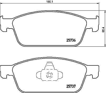 BREMBO Bremsbelagsatz, Scheibenbremse (P 24 157)