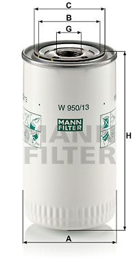 MANN-FILTER Ölfilter (W 950/13)