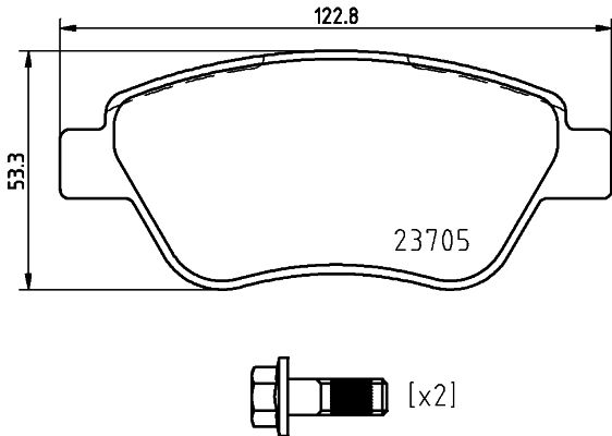 BREMBO Bremsbelagsatz, Scheibenbremse (P 23 169)