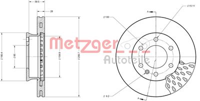 METZGER Bremsscheibe (6110151)