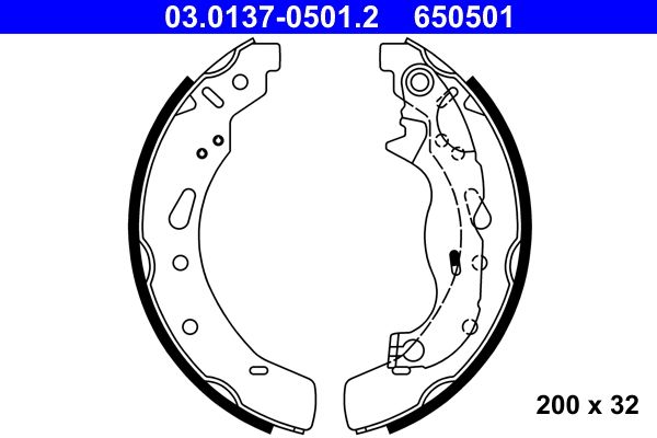 ATE Bremsbackensatz (03.0137-0501.2)