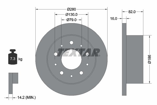 TEXTAR Bremsscheibe (92116203)