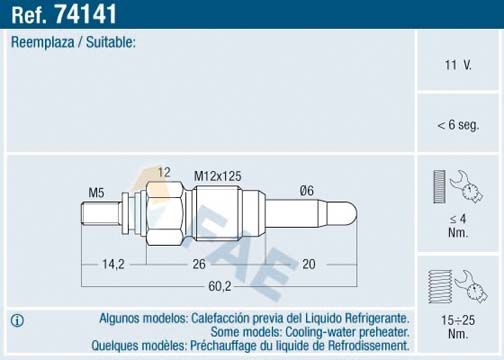 FAE Glühkerze (74141)