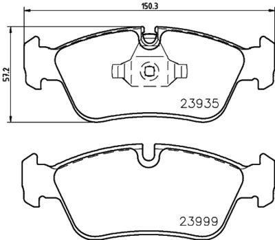 HELLA Bremsbelagsatz, Scheibenbremse (8DB 355 011-281)