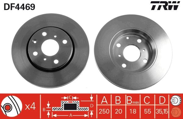 TRW Bremsscheibe (DF4469)