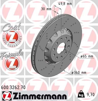 ZIMMERMANN Bremsscheibe (600.3262.70)