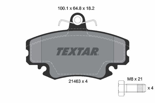 TEXTAR Bremsbelagsatz, Scheibenbremse (2146306)