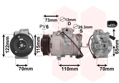 VAN WEZEL Kompressor, Klimaanlage (7600K018)