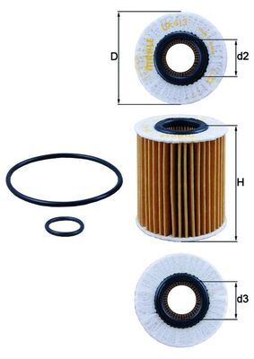 KNECHT Ölfilter (OX 413D1)