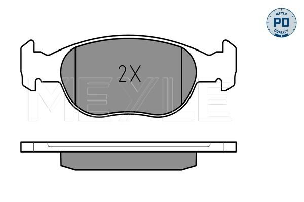 MEYLE Bremsbelagsatz, Scheibenbremse (025 219 3017/PD)