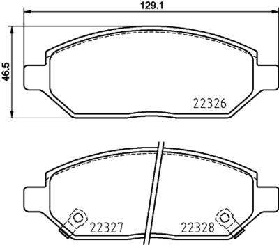 HELLA Bremsbelagsatz, Scheibenbremse (8DB 355 025-451)